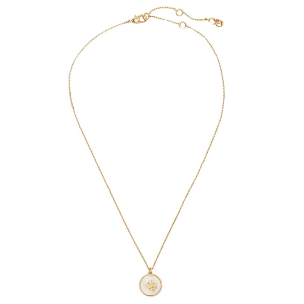 KATE SPADE ♠️ New York PEARLS ON PEARLS MINI PENDANT CREAM GOLD NECKLACE 🌟NWT🌟